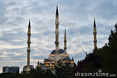 Mosque Heart of Chechnya, Grozny, Chechnya, Russia Editorial Stock Photo