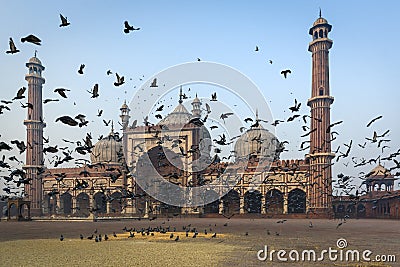 The mosque Jama Masjid in Delhi Stock Photo