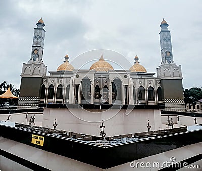 a mosque located in one of the areas in Aceh, namely in Blang Pidie Stock Photo