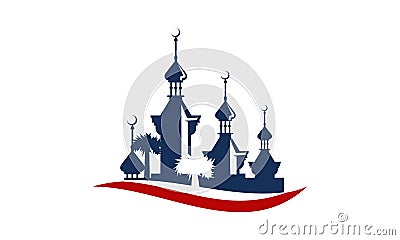 Mosque Logo Design Template Vector Illustration