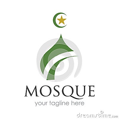 Mosque Logo Template Design Vector, Emblem, Concept Design, Creative Symbol, Icon Vector Illustration