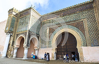A Mosque in Meknes, Morocco Editorial Stock Photo