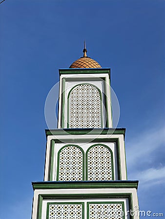 Mosque moeslem islam beautiful cloud tower Stock Photo