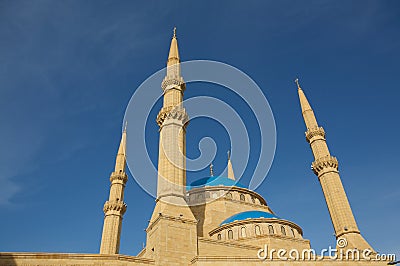 Mosque Mohammad al-Amin (Beirut, Lebanon) Stock Photo