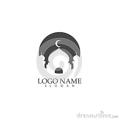 Mosque Moslem icon vector Illustration design Vector Illustration