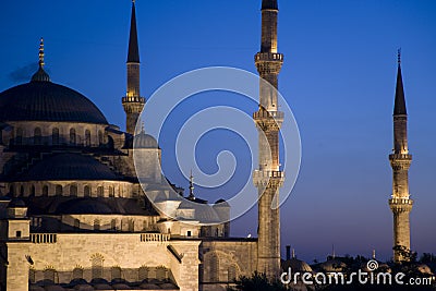 Mosque at night Stock Photo