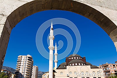 The Mosque in the province of Mahmutlar, Alanya Stock Photo