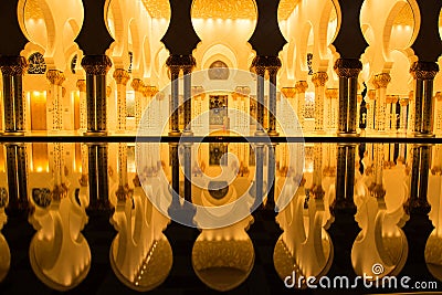 Sheikh Zayed Grand Mosque, Abu Dhabi United Arab Emirates Stock Photo