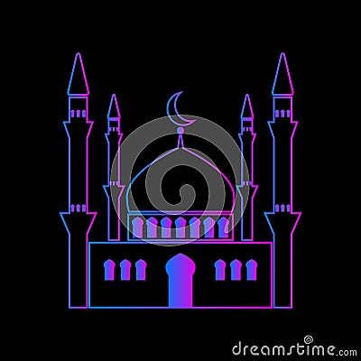 Mosque vector icon Vector Illustration