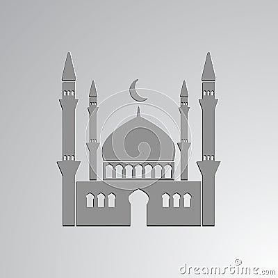 Mosque vector icon. Vector Illustration