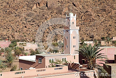 Mosque and village Stock Photo