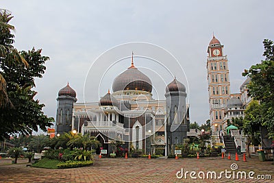 THE MOSQUE WHICH WAS BUILT A TYPICAL WEST SUMATRA ARCHITECTURE IS LOCATED IN GADOG, BOGOR REGENCY, INDONESIA Editorial Stock Photo