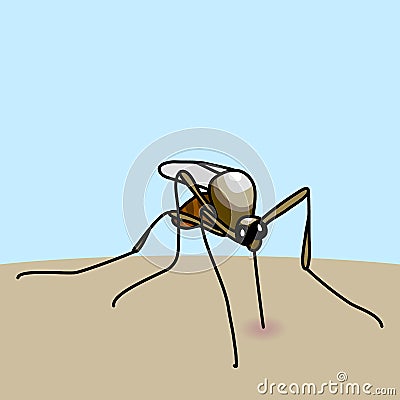 Mosquito bite Vector Illustration