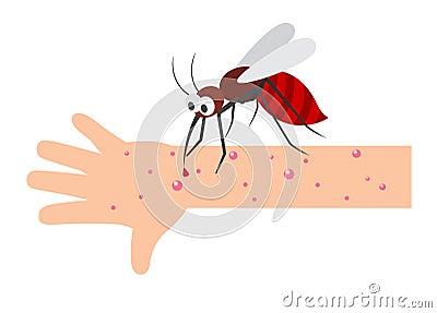 Mosquito bite Vector Illustration