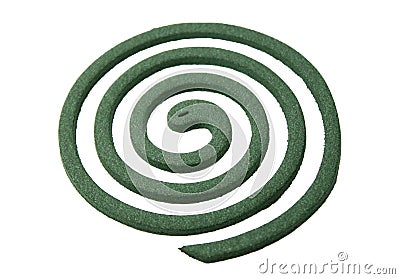 Mosquito coil isolated on white Stock Photo