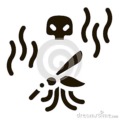 Mosquito Skull Icon Vector Glyph Illustration Vector Illustration