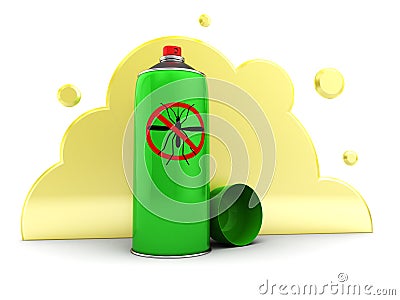 mosquito spray Cartoon Illustration