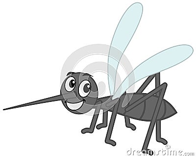 A mosquito sting grey Cartoon Illustration