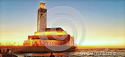 MosquÃ©e hassane2 Casablanca morocco islam Stock Photo