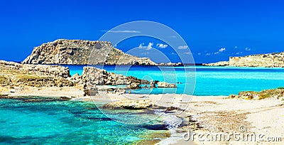 Most beautiful beaches of Greece Stock Photo