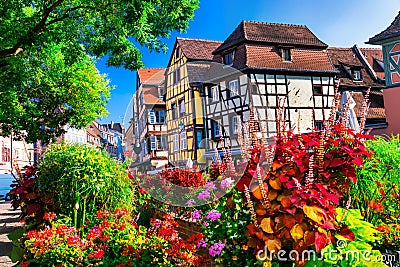Most beautiful colorful towns - Colmar in Alsace, France Stock Photo