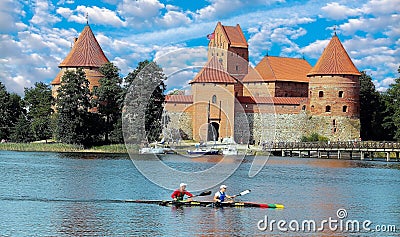 Trakai Castle, a gorgeous residence of the Lithuanian Grand Duke Editorial Stock Photo