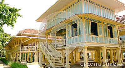 The most beautiful Marukhathaiyawan Palace Mrigadayavan Palace located on Hua Hin, Phetchaburi, Thailand. Stock Photo