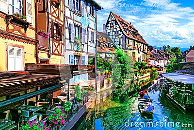Most beautiful traditional villages of France - Colmar in Alsace Stock Photo