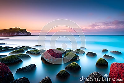 The most beautiful and unique beach and sea scenery, surreal beauty. Stock Photo