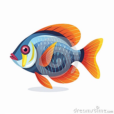 Most colorful freshwater fish goldfish illustration mosquito fish for sale orange aquarium plants leadership Vector Illustration