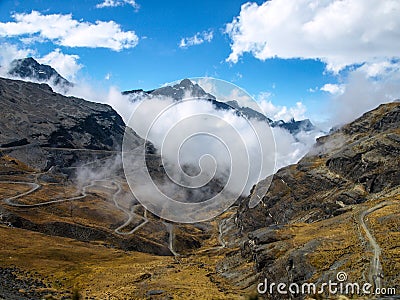 The most dangerous road in the world Stock Photo