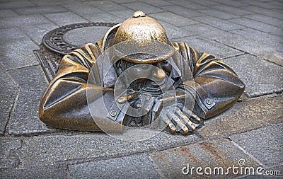 most famous statues of Bratislava Editorial Stock Photo