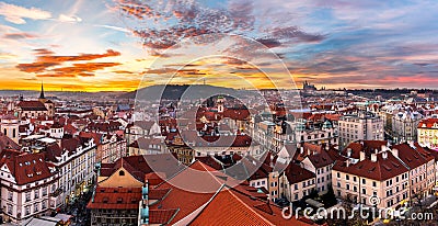 Most mystical and mysterious city in Europe. Prague through the Stock Photo