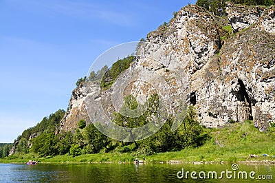 The most picturesque river AI. Bashkiria. Ural. Stock Photo