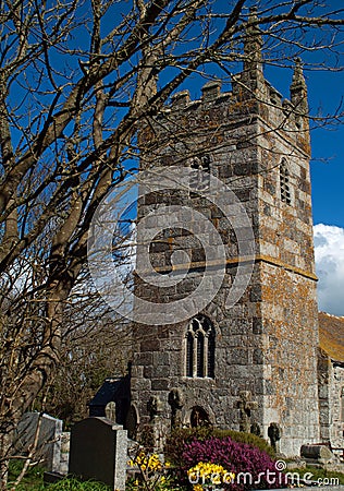 St Wynwallow Church Cornwall Stock Photo