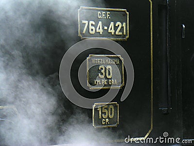 The most well-known mocanita steam train runs in the Vaser Valley in Maramures County in north of Romania Editorial Stock Photo