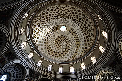 Mosta Dome Cathedral - Malta Stock Photo