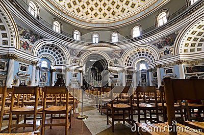 Mosta Dome Cathedral - Malta Stock Photo