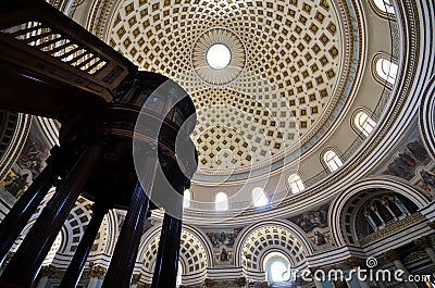 Mosta Dome Cathedral - Malta Stock Photo