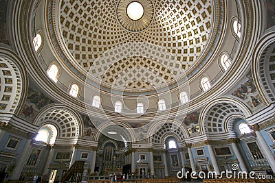 Mosta Dome Interior, Malta Stock Photo