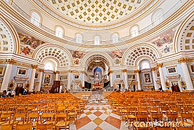 Mosta Dome in Malta (Europe) Editorial Stock Photo