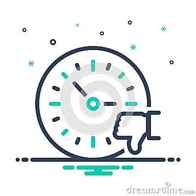 Mix icon for Mostly, time and most Stock Photo