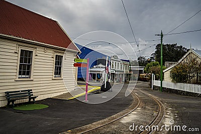 Old Street in MOTAT Auckland Editorial Stock Photo