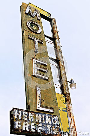 MOTEL in Mojave Desert Stock Photo