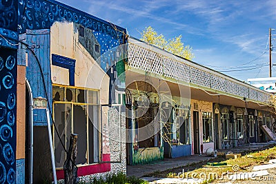 Motel Units That Has Been Vandalized Stock Photo