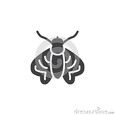 Moth pests vector icon Vector Illustration