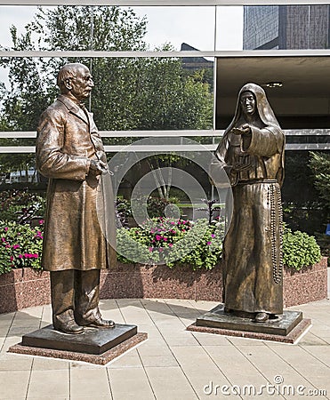 Mother alfred moes william Mayo Clinic statue Stock Photo