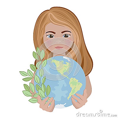 MOTHER AMERICA Planet Earth Holiday Party Vector Illustration Stock Photo