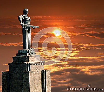 Mother Armenia Statue Stock Photo