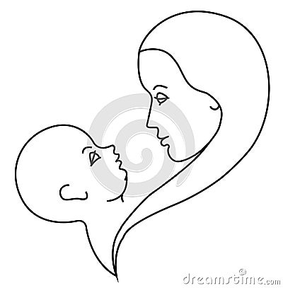 Mother with baby Vector Illustration